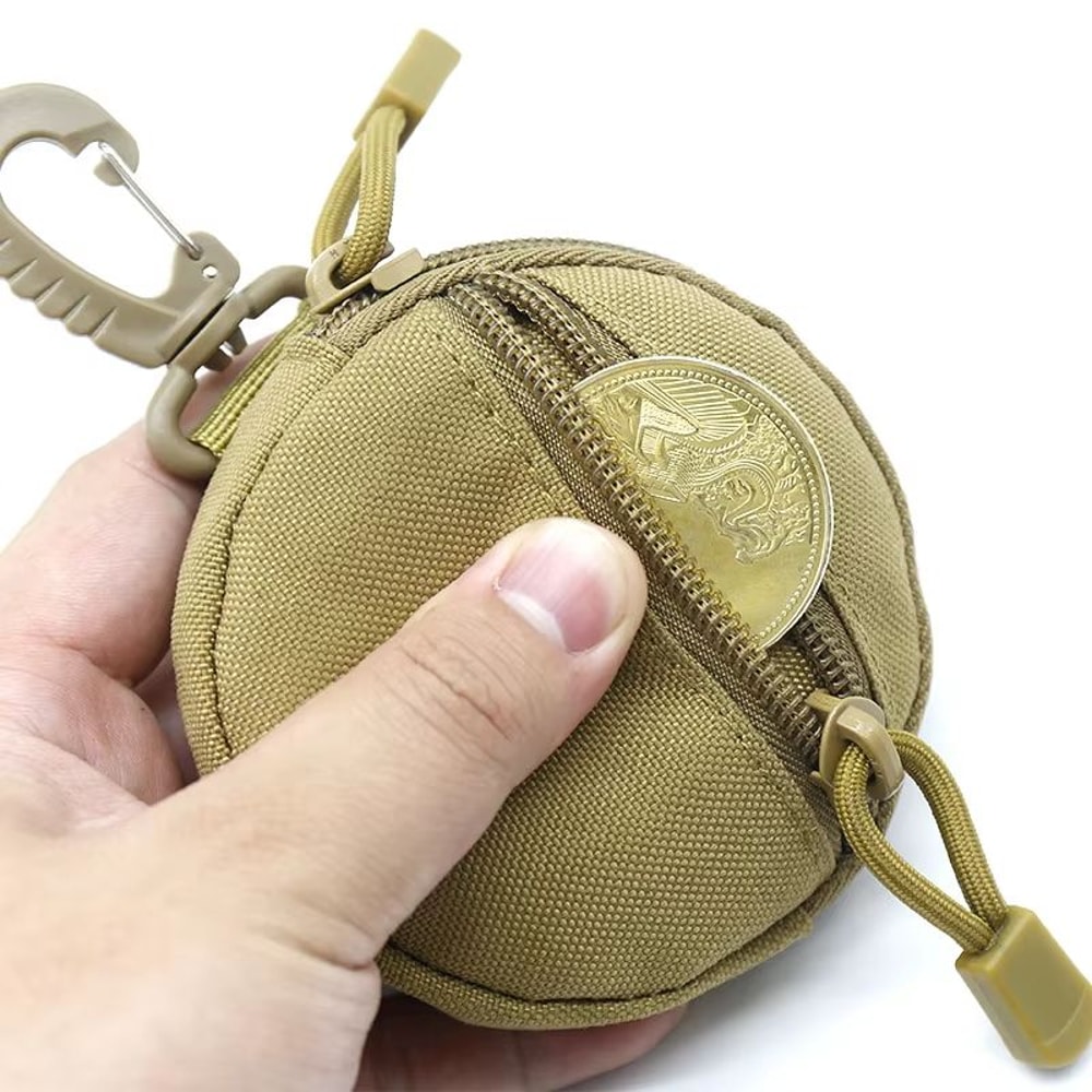 Tactical EDC Pouch Key Wallet Holder Compact Zippered Keychain Pouch For Men Coins Outdoor Camping 3