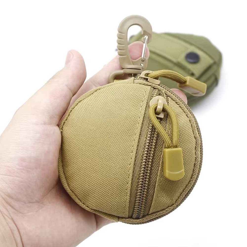 Tactical EDC Pouch Key Wallet Holder Compact Zippered Keychain Pouch For Men Coins Outdoor Camping 4