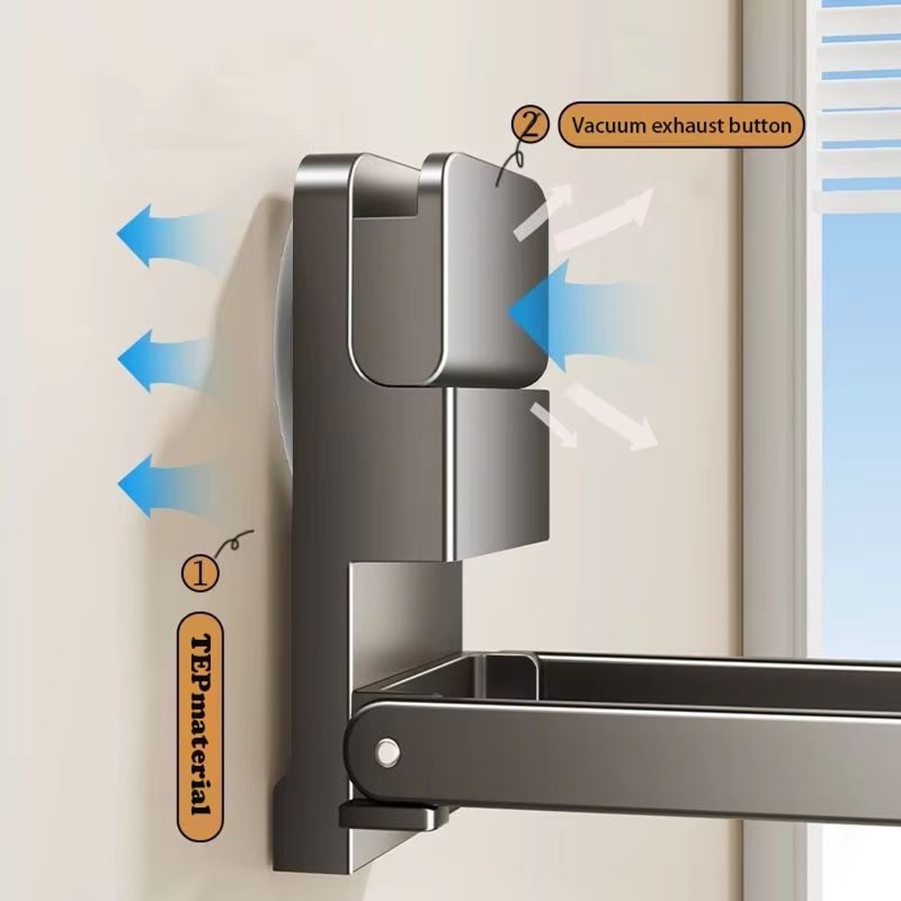 Detachable Towel Rack SpaceSaving Bathroom Organizer With DamageFree Removal And MoistureResistant 2