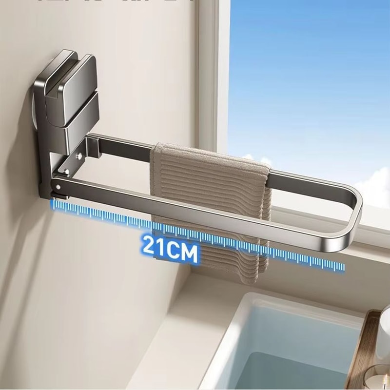 Detachable Towel Rack SpaceSaving Bathroom Organizer With DamageFree Removal And MoistureResistant 3
