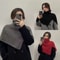 Knitted Winter Pullover Scarf Shawl Warm False Collar Turtleneck With Slit For Cozy Layering 0