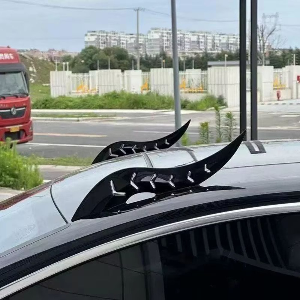 Car Dragon Horn Roof Decoration 3D Universal Vehicle Exterior Sticker Ornament 1 Pair 0