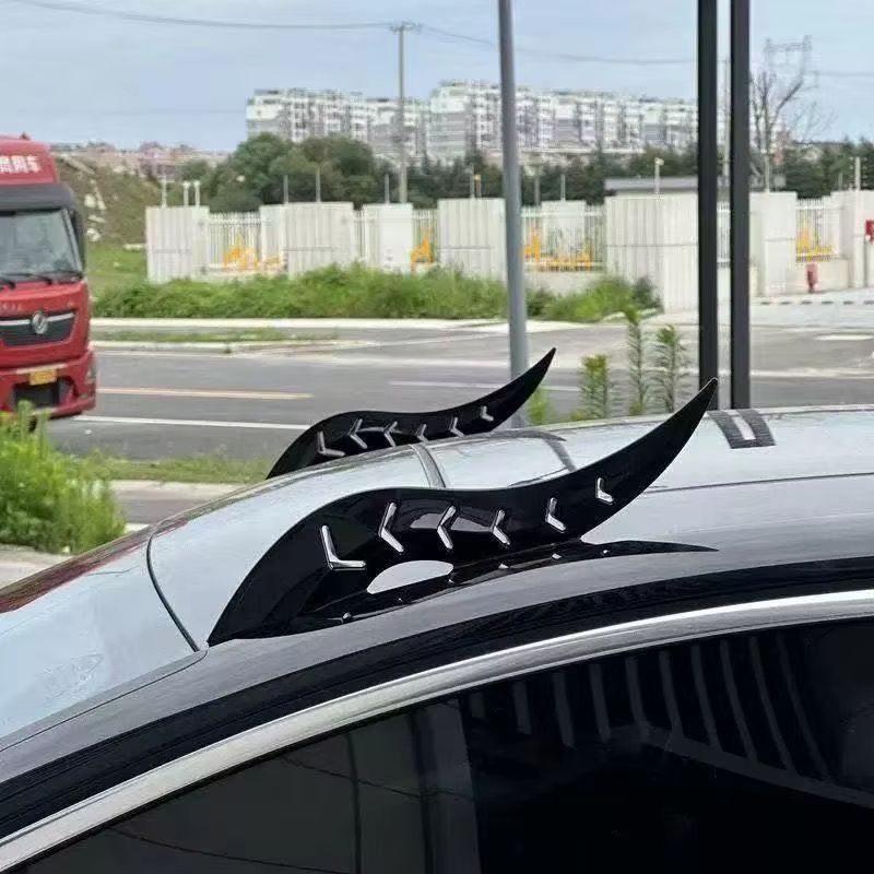 Car Dragon Horn Roof Decoration 3D Universal Vehicle Exterior Sticker Ornament 1 Pair 0