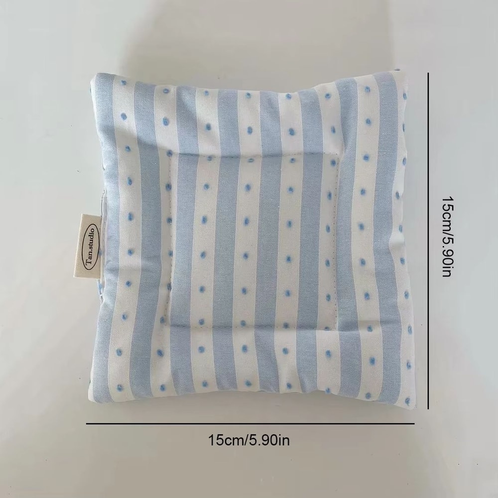 Korean Style HandMade Cotton Coaster Set Checked Pattern Insulation Pad Table Mat For Home And Kit 5