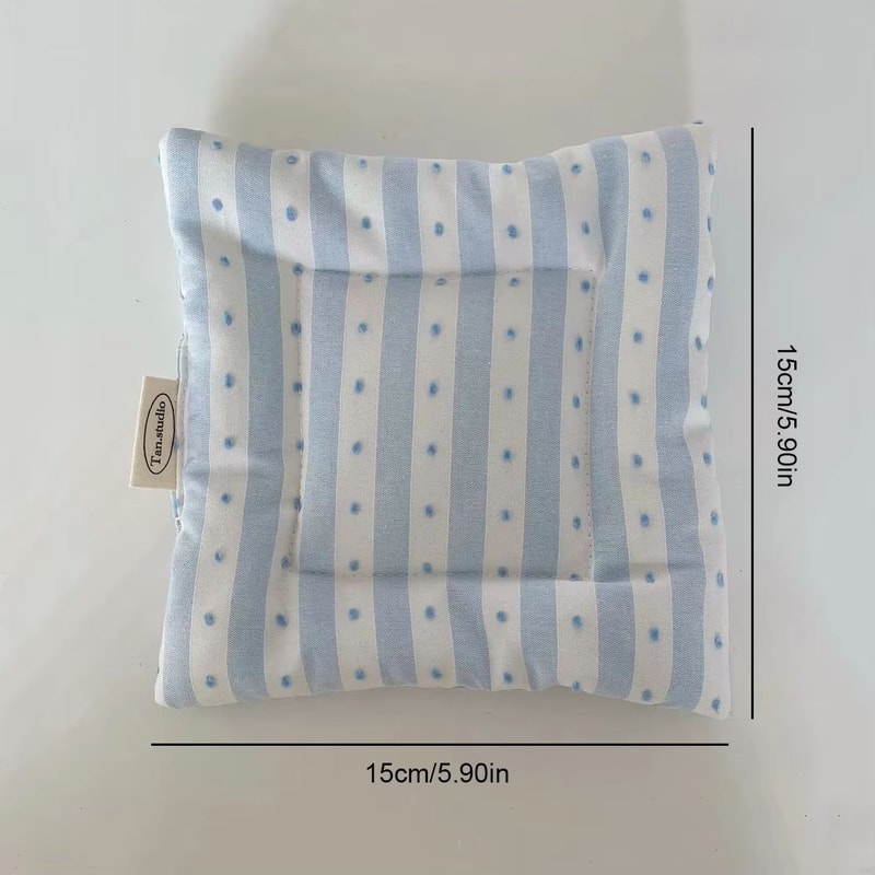 Korean Style HandMade Cotton Coaster Set Checked Pattern Insulation Pad Table Mat For Home And Kit 5