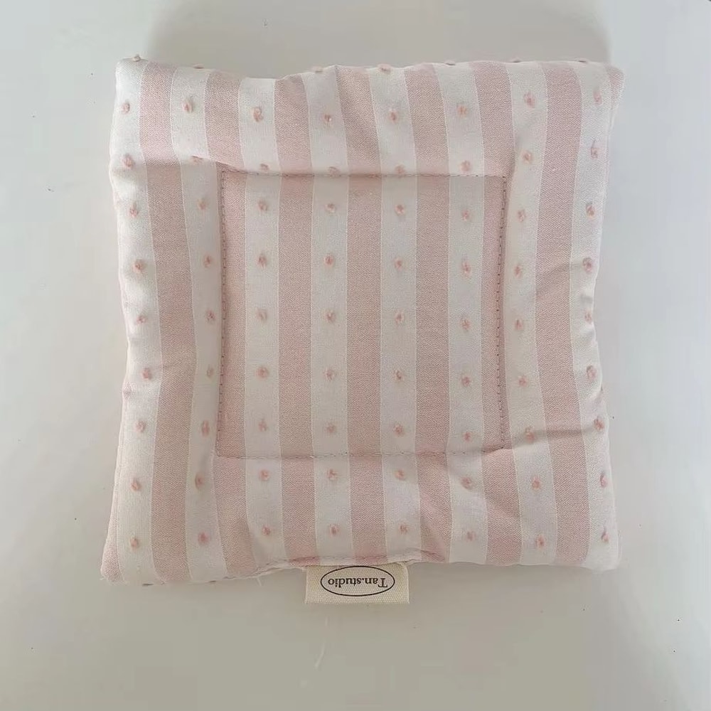 Korean Style HandMade Cotton Coaster Set Checked Pattern Insulation Pad Table Mat For Home And Kit 7