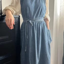 premium heavy-duty denim apron adjustable bib waist