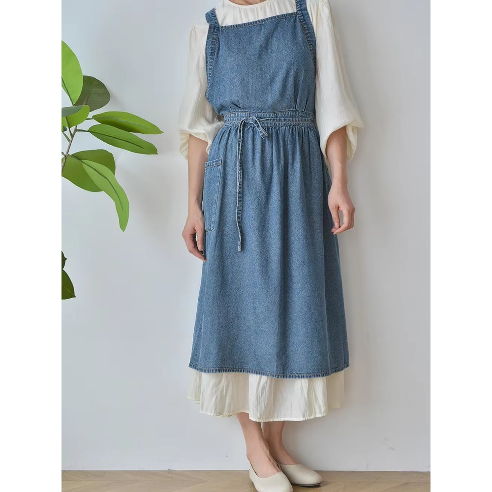 Premium HeavyDuty Denim Apron Adjustable Bib Waist 2