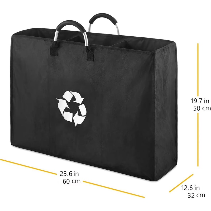 Recycled Bottle 3Grid Storage Laundry Hamper With Detachable Organizer 3