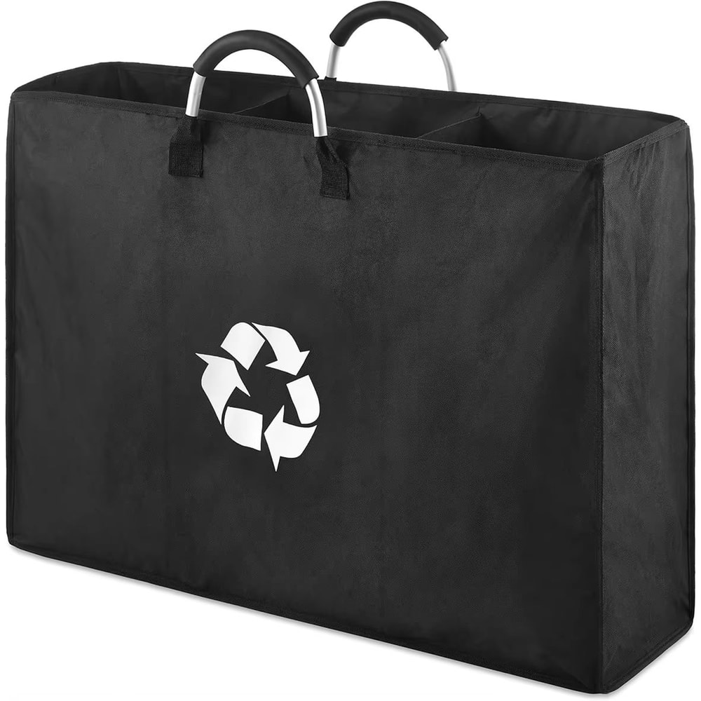 Recycled Bottle 3Grid Storage Laundry Hamper With Detachable Organizer 4