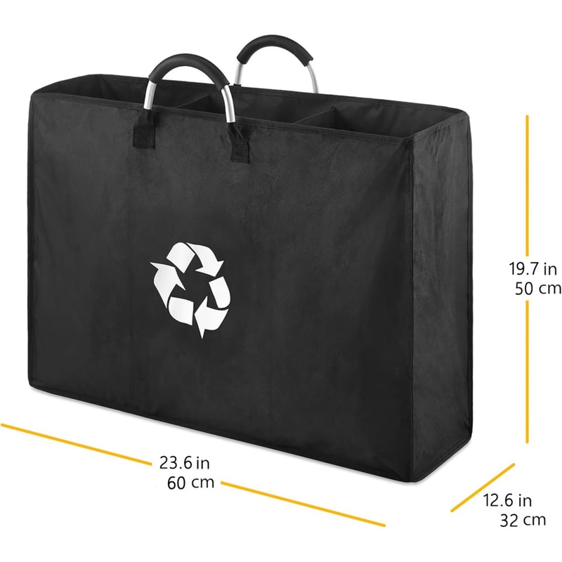 Recycled Bottle 3Grid Storage Laundry Hamper With Detachable Organizer 5