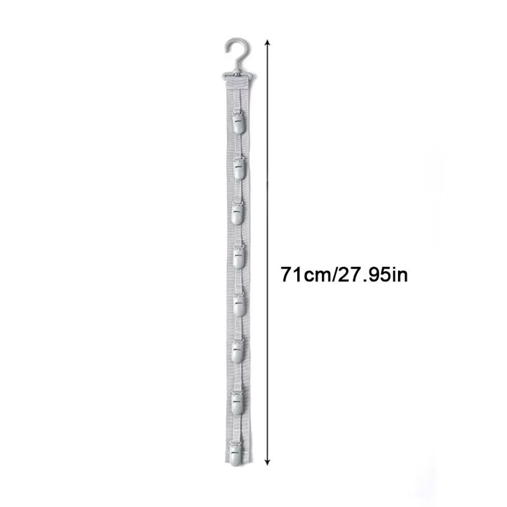 Hanging Rope Hat Rack With Storage Clips For Closet Bedroom 5