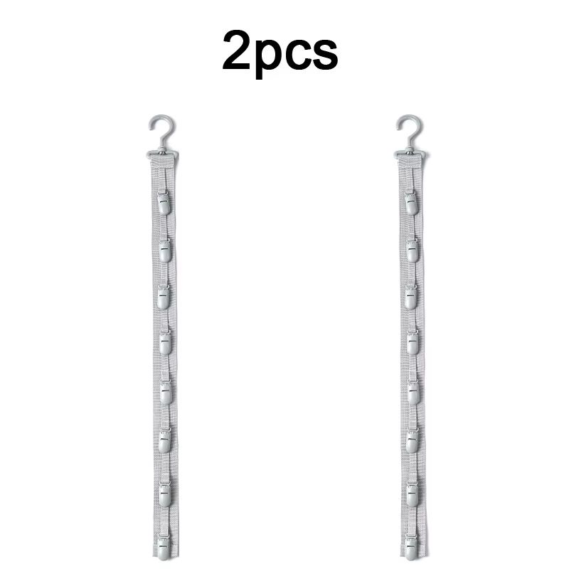 Hanging Rope Hat Rack With Storage Clips For Closet Bedroom 7