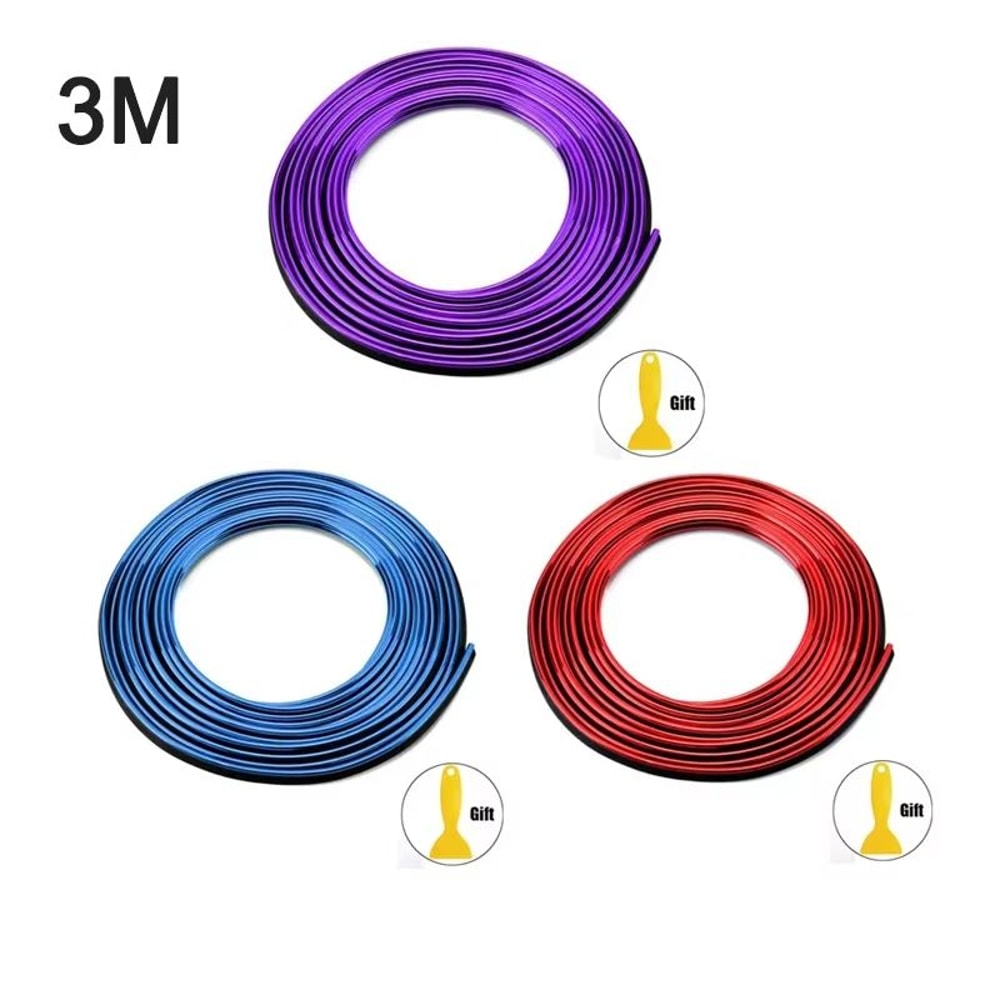 Flexible Car Molding Decoration Strips Auto Interior Trim Dashboard Door Edge 27