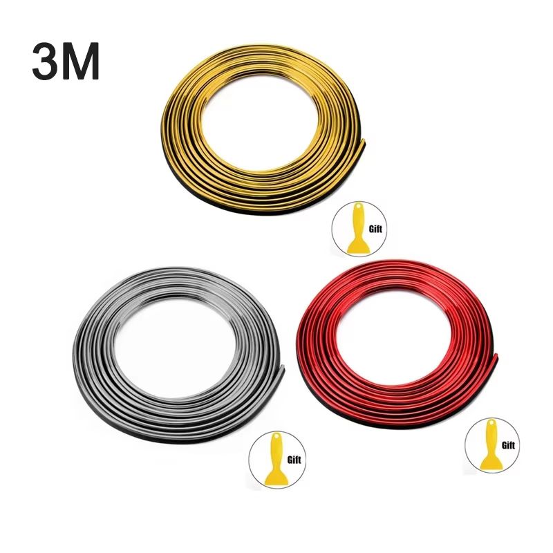 Flexible Car Molding Decoration Strips Auto Interior Trim Dashboard Door Edge 28
