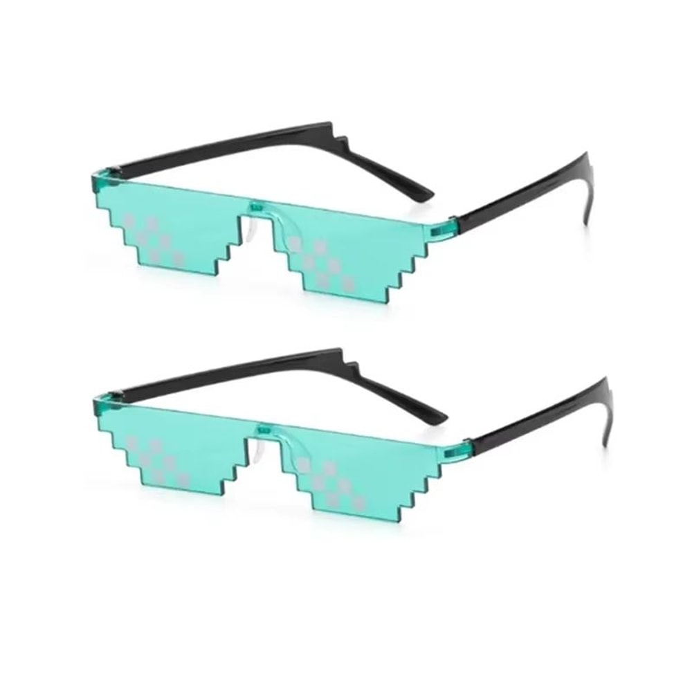 Mosaic Trick Sunglasses Deal With It Pixel Black Cool Joke Glasses 10