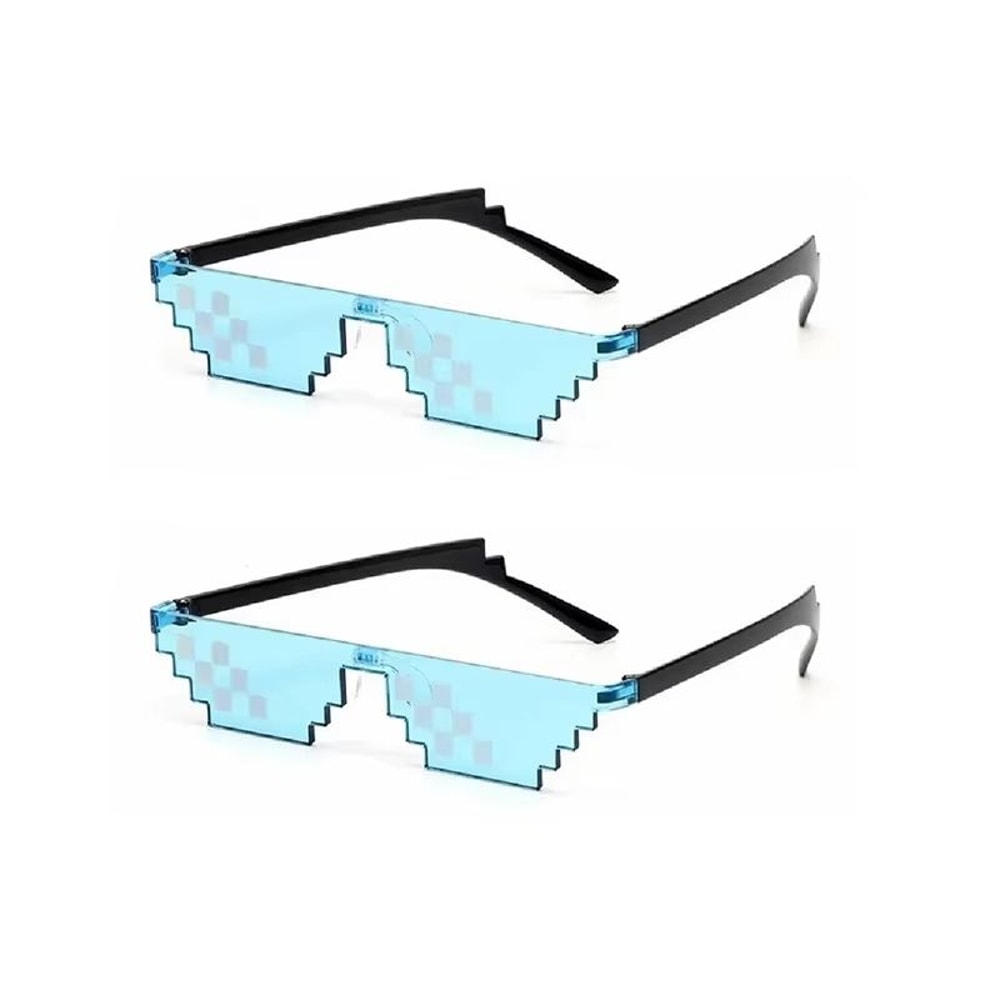 Mosaic Trick Sunglasses Deal With It Pixel Black Cool Joke Glasses 11