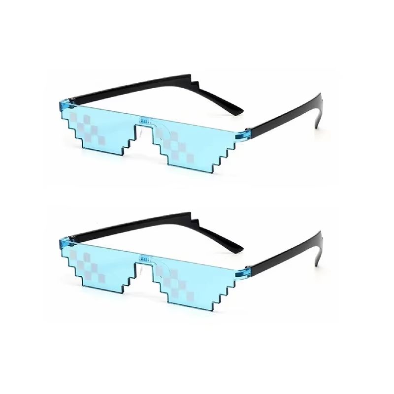 Mosaic Trick Sunglasses Deal With It Pixel Black Cool Joke Glasses 11