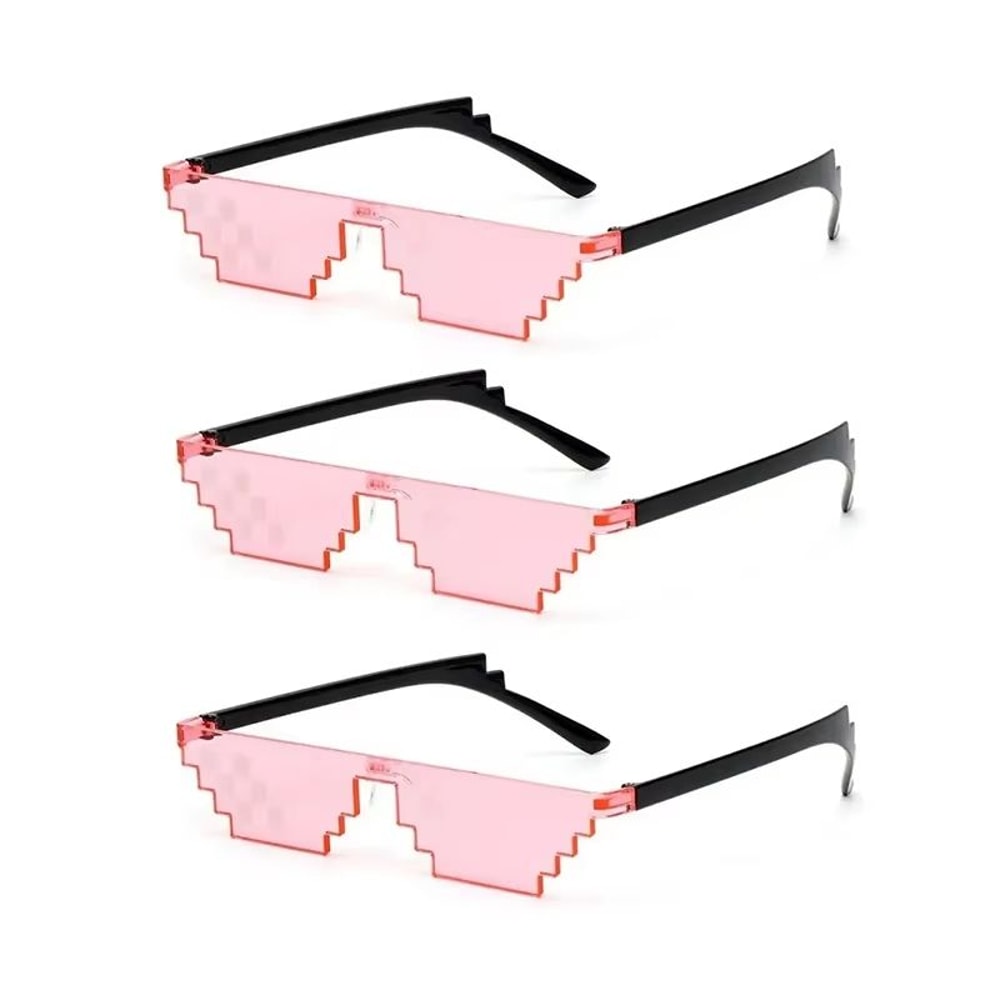 Mosaic Trick Sunglasses Deal With It Pixel Black Cool Joke Glasses 13