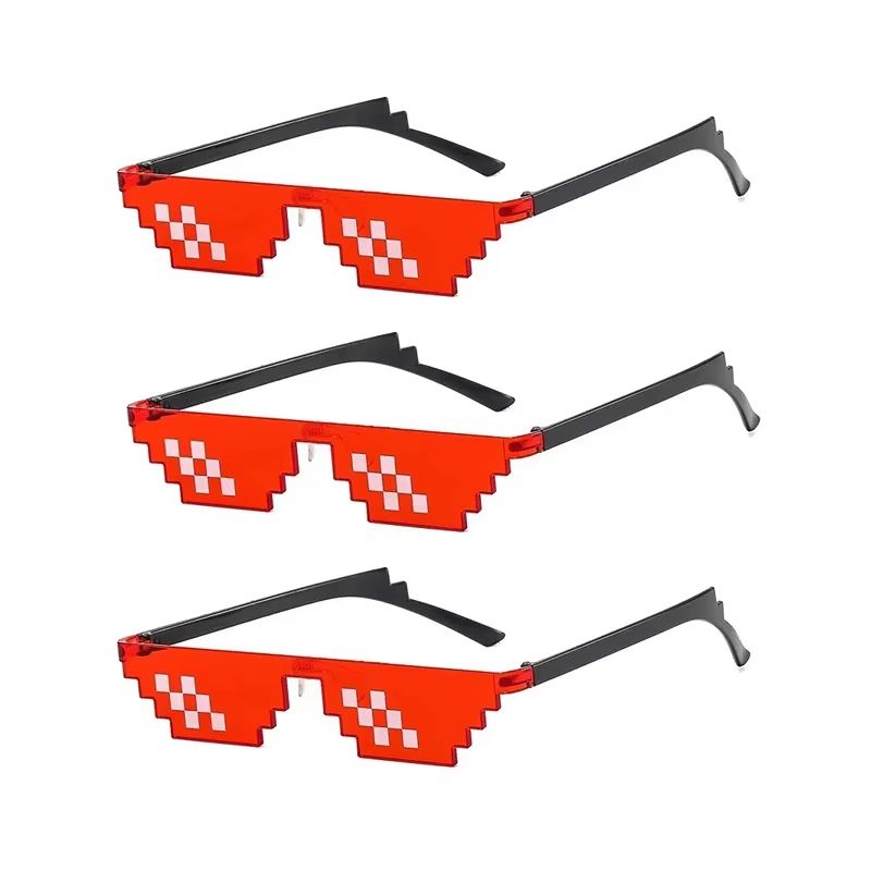 Mosaic Trick Sunglasses Deal With It Pixel Black Cool Joke Glasses 15