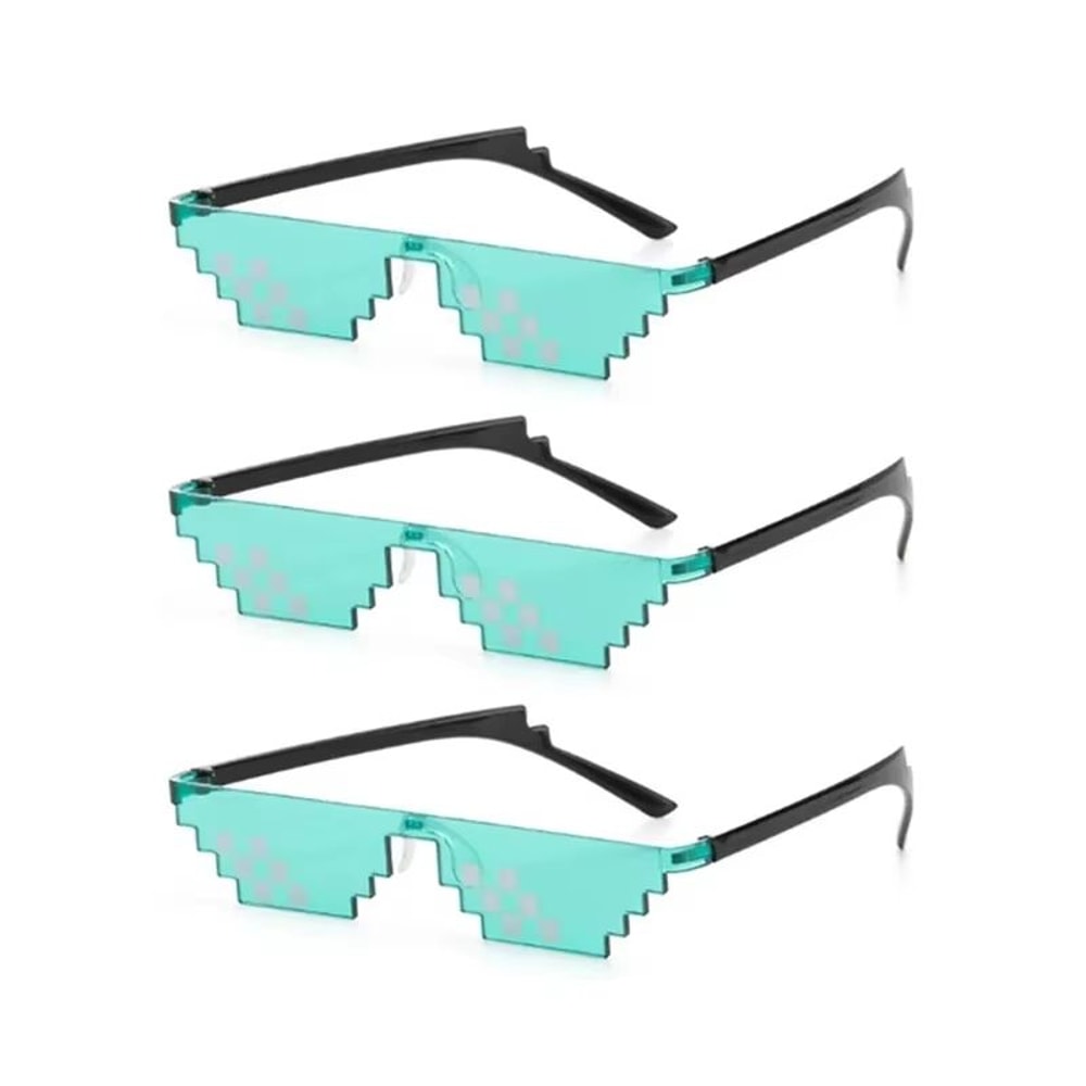 Mosaic Trick Sunglasses Deal With It Pixel Black Cool Joke Glasses 16