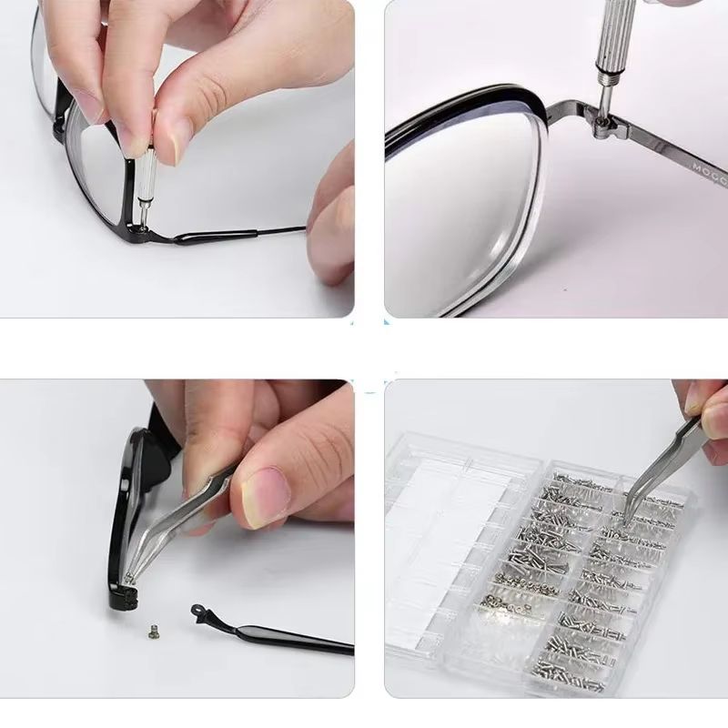 Portable Precision Glasses Screwdriver Keychain Eyeglass And Watch Repair Kit 110pcs 1