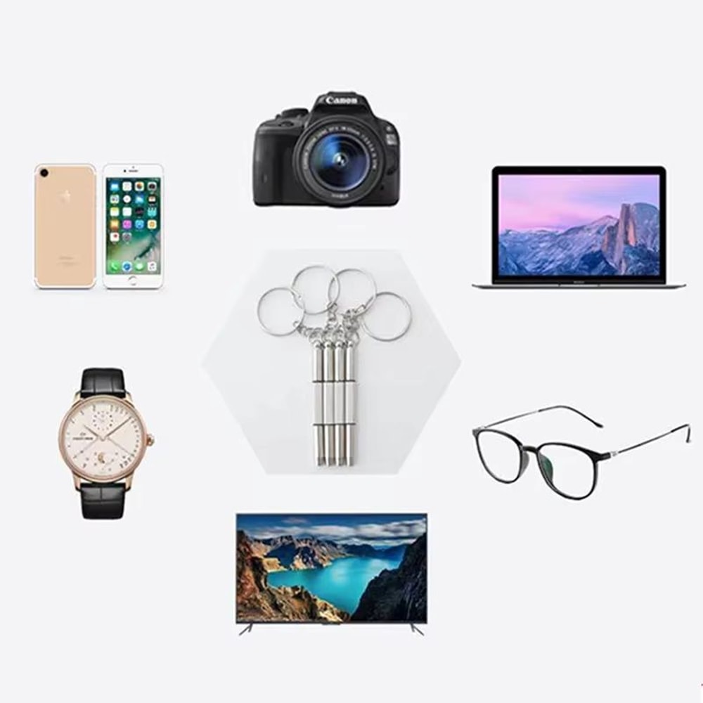 Portable Precision Glasses Screwdriver Keychain Eyeglass And Watch Repair Kit 110pcs 2