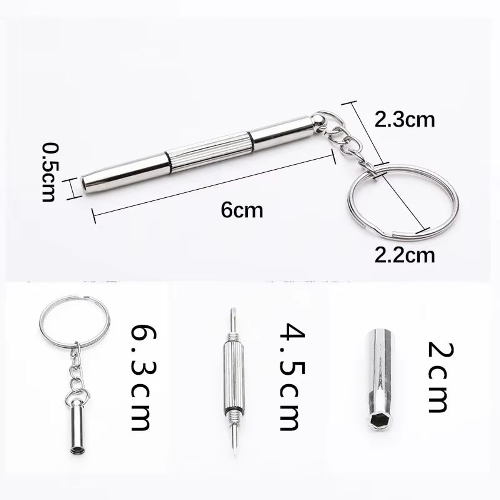 Portable Precision Glasses Screwdriver Keychain Eyeglass And Watch Repair Kit 110pcs 4