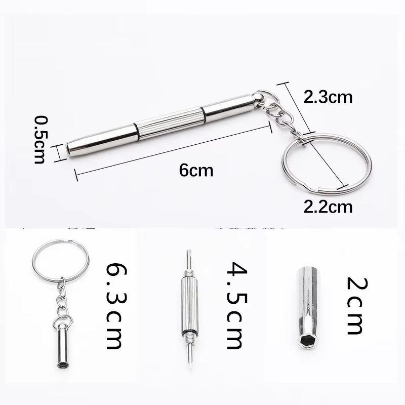 Portable Precision Glasses Screwdriver Keychain Eyeglass And Watch Repair Kit 110pcs 4