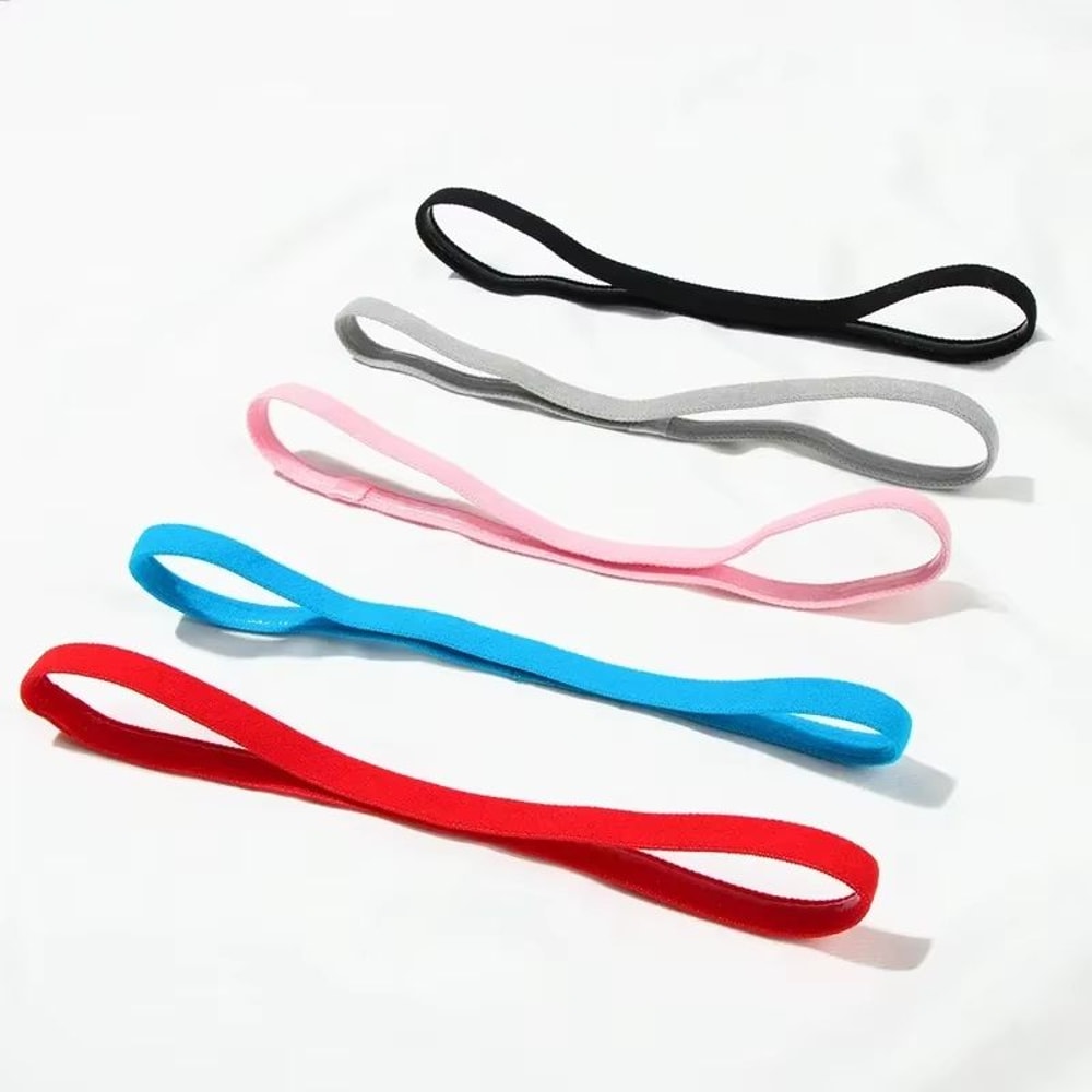 Thin Elastic Sport Headband Candy Color AntiSlip Sweatband Hair Accessory 3