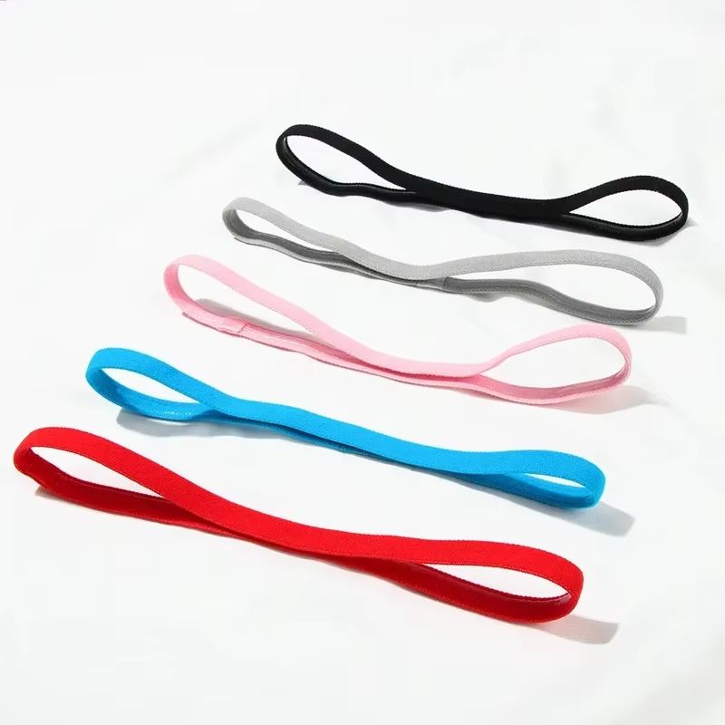 Thin Elastic Sport Headband Candy Color AntiSlip Sweatband Hair Accessory 3