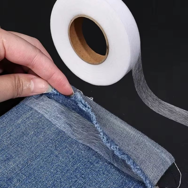 DoubleSided NonWoven Interlining Adhesive Fabric Cloth IronOn Hem Tape Web For Sewing Crafts 0