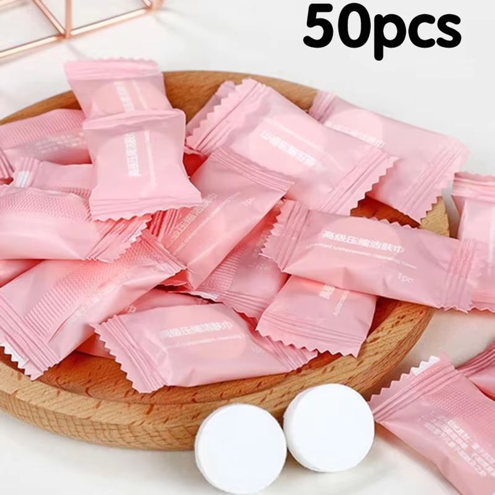 Compressed Disposable Towel Coin Tissues Portable NonWoven Face Towels 9