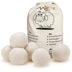 reusable wool dryer balls natural fabric softener laundry set