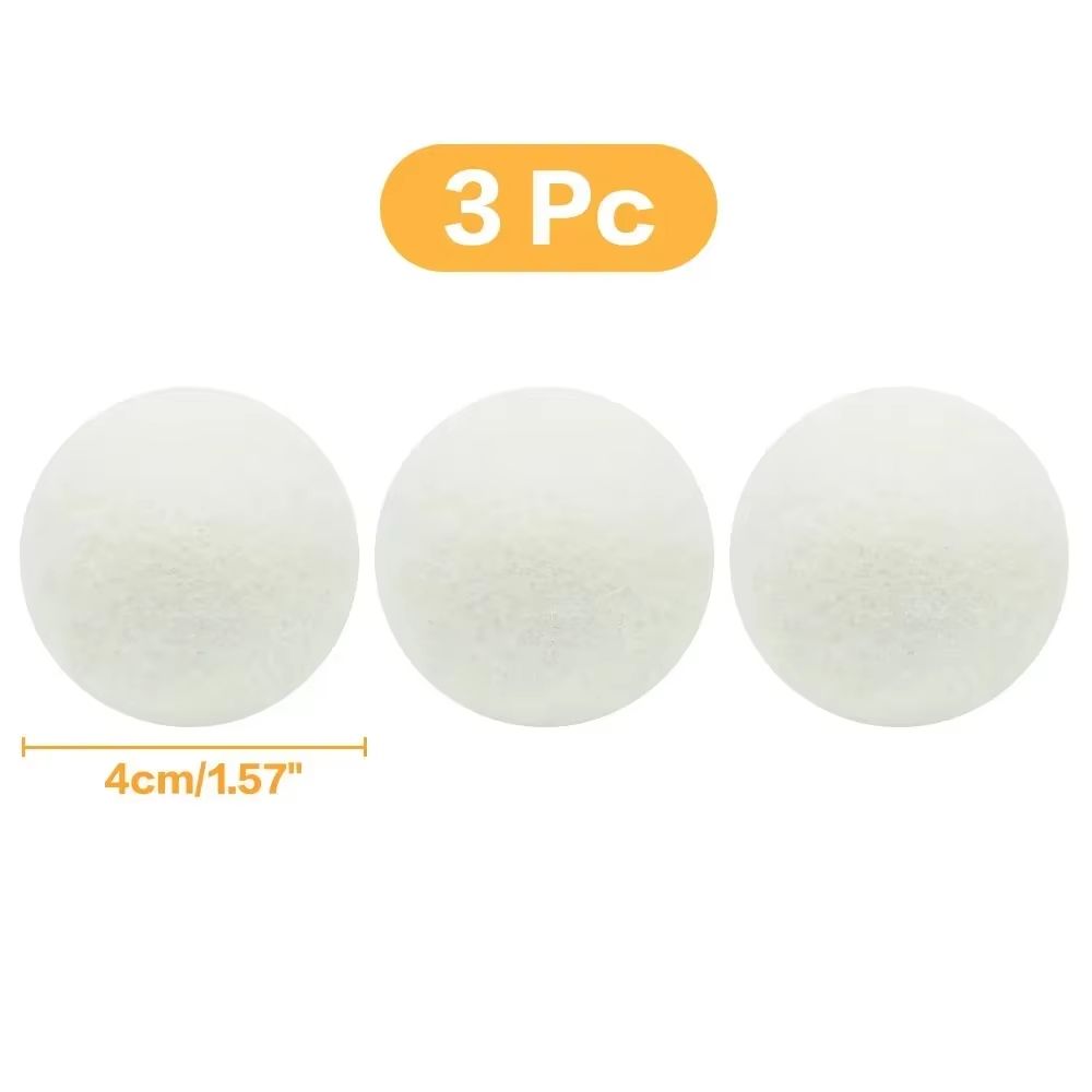 Reusable Wool Dryer Balls Natural Fabric Softener Laundry Set 9