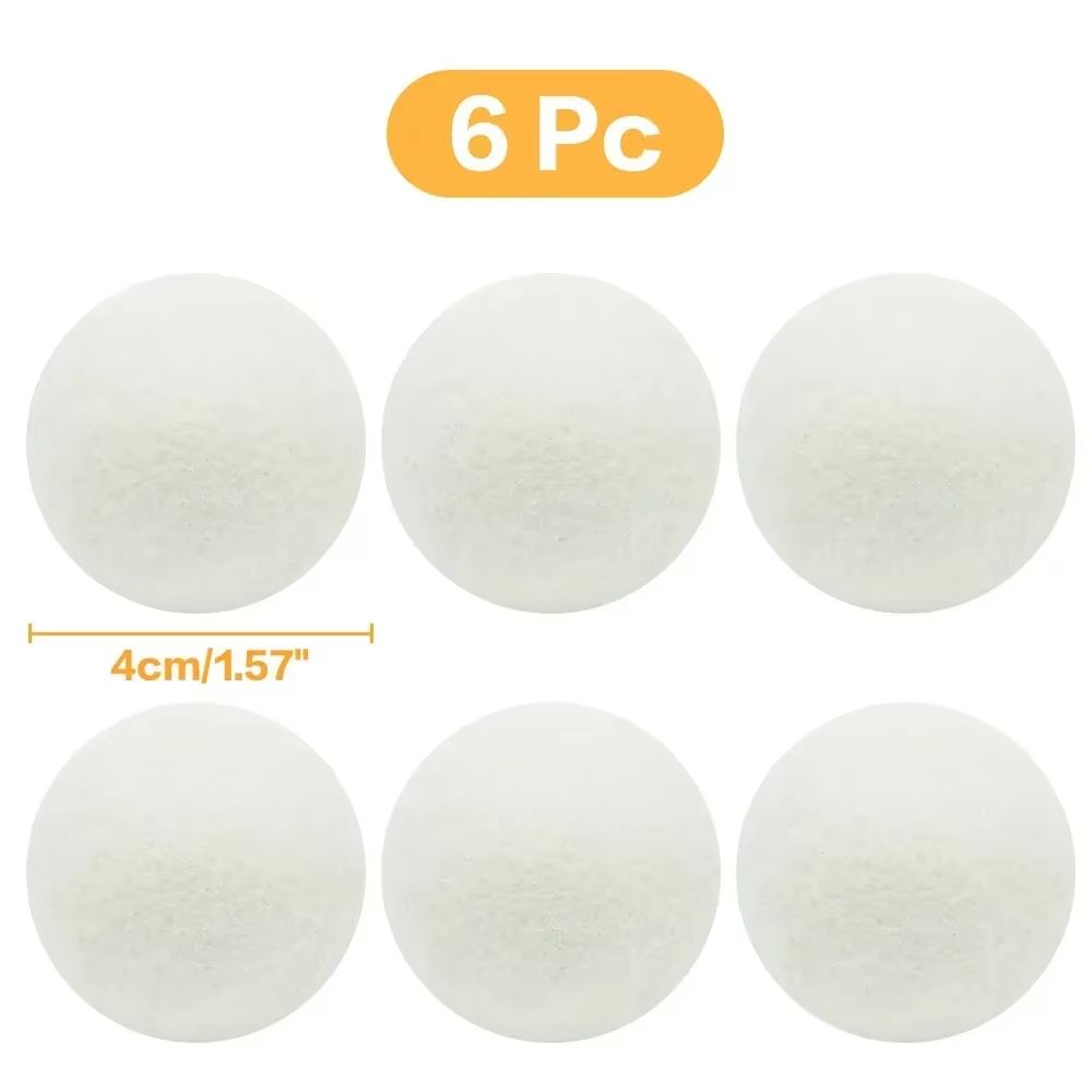 Reusable Wool Dryer Balls Natural Fabric Softener Laundry Set 11