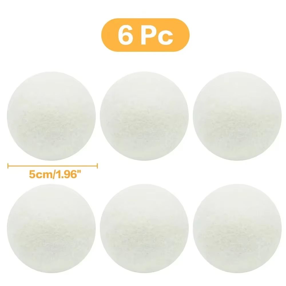 Reusable Wool Dryer Balls Natural Fabric Softener Laundry Set 12