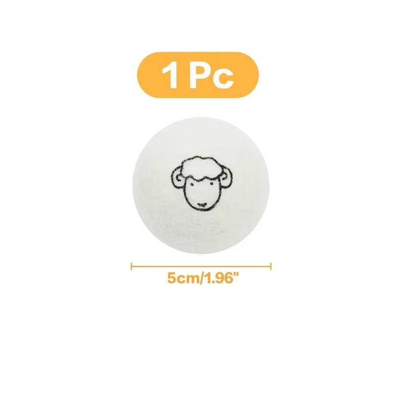 Reusable Wool Dryer Balls Natural Fabric Softener Laundry Set 17