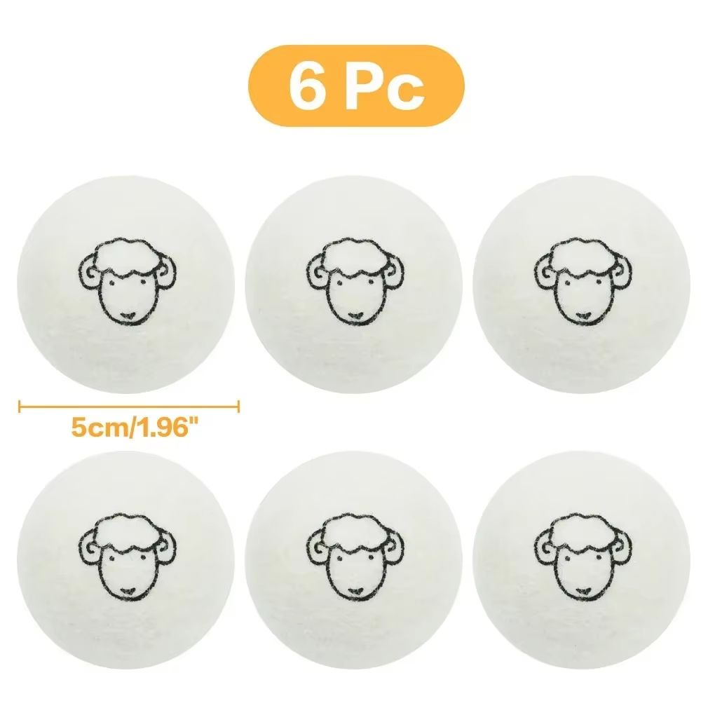 Reusable Wool Dryer Balls Natural Fabric Softener Laundry Set 19