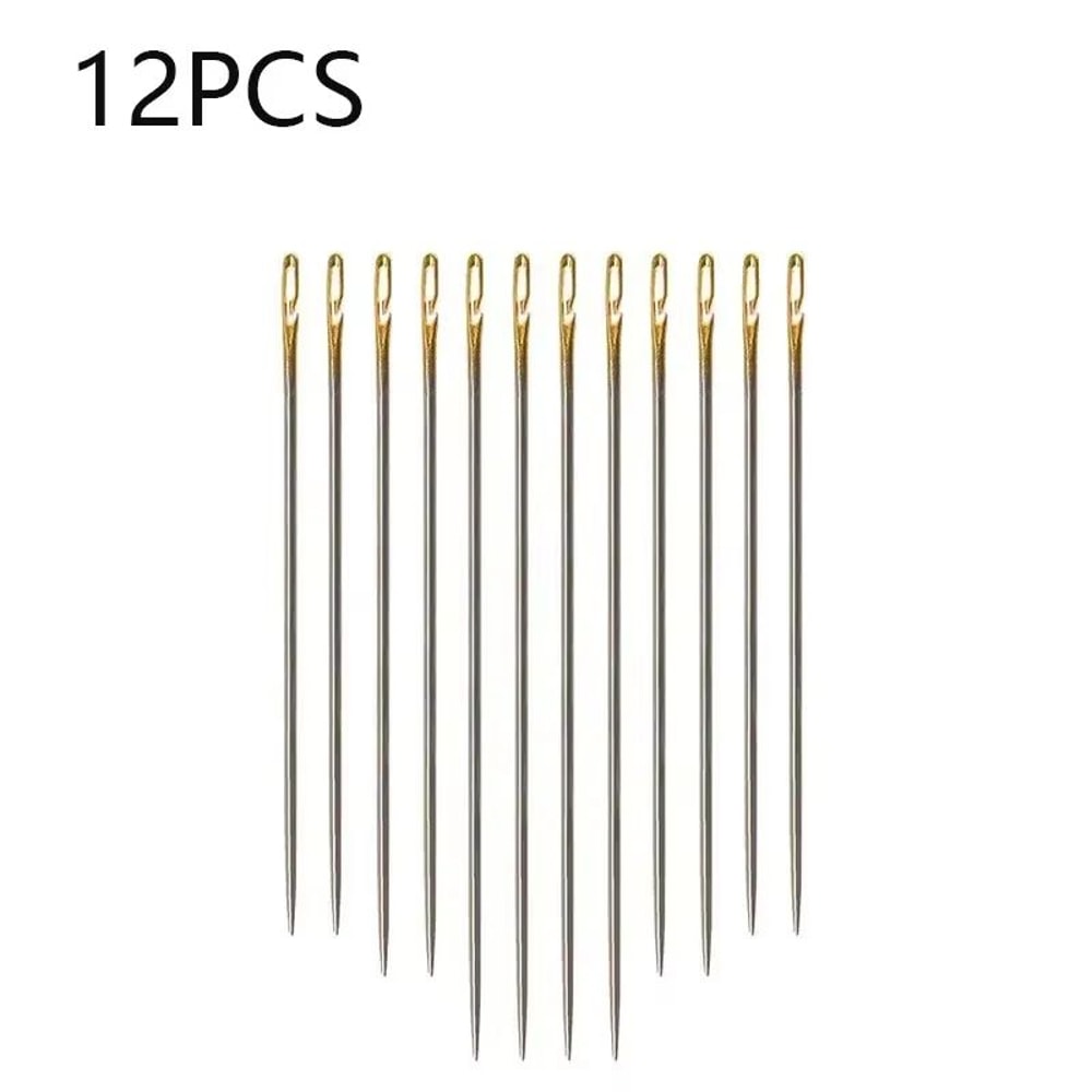 MultiSize Stainless Steel Sewing Needle Set Side Opening Household Hand Tools 6