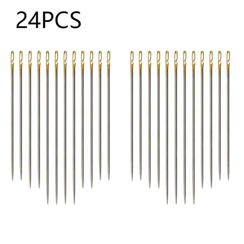 MultiSize Stainless Steel Sewing Needle Set Side Opening Household Hand Tools 7