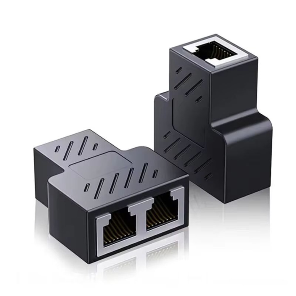 RJ45 Network Cable Splitter Extender Adapter Connector 8Core 0