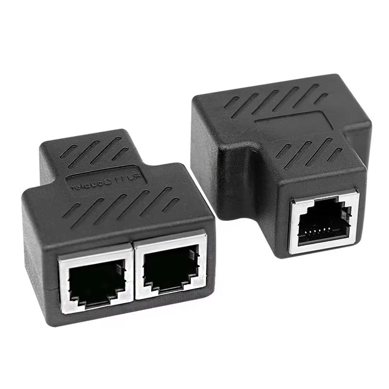 RJ45 Network Cable Splitter Extender Adapter Connector 8Core 1
