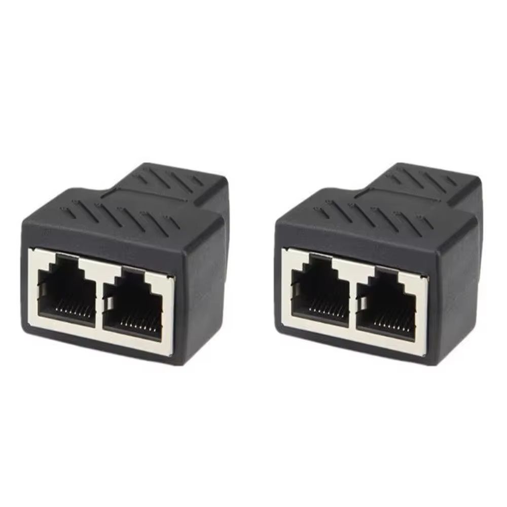 RJ45 Network Cable Splitter Extender Adapter Connector 8Core 7