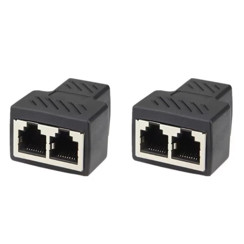 RJ45 Network Cable Splitter Extender Adapter Connector 8Core 7