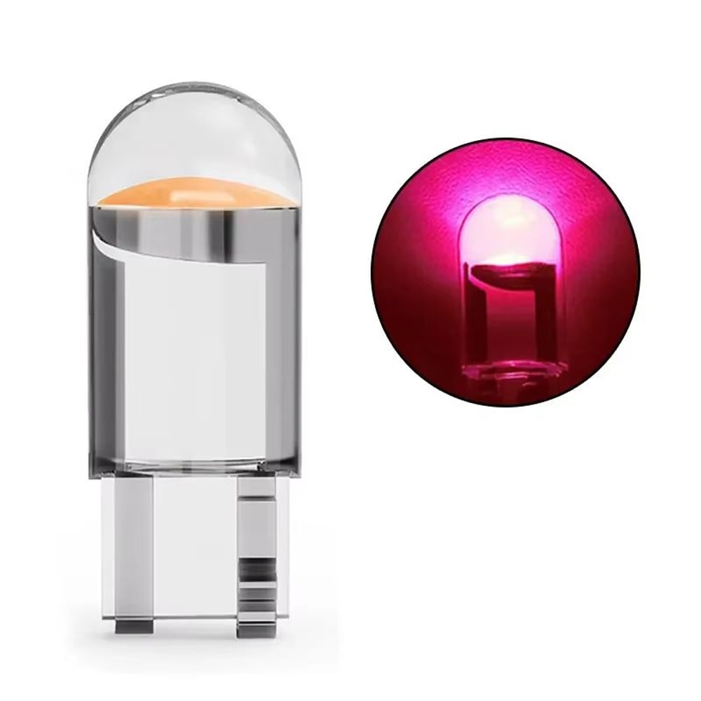 Canbus T10 LED Glass COB 6000K Car Light Bulb 5W For Dome Reading And License Plate 12