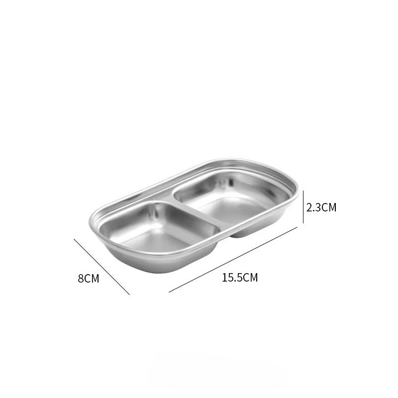 304 Stainless Steel KoreanStyle Dinner Plate And Multifunctional Sauce Serving Dish 9