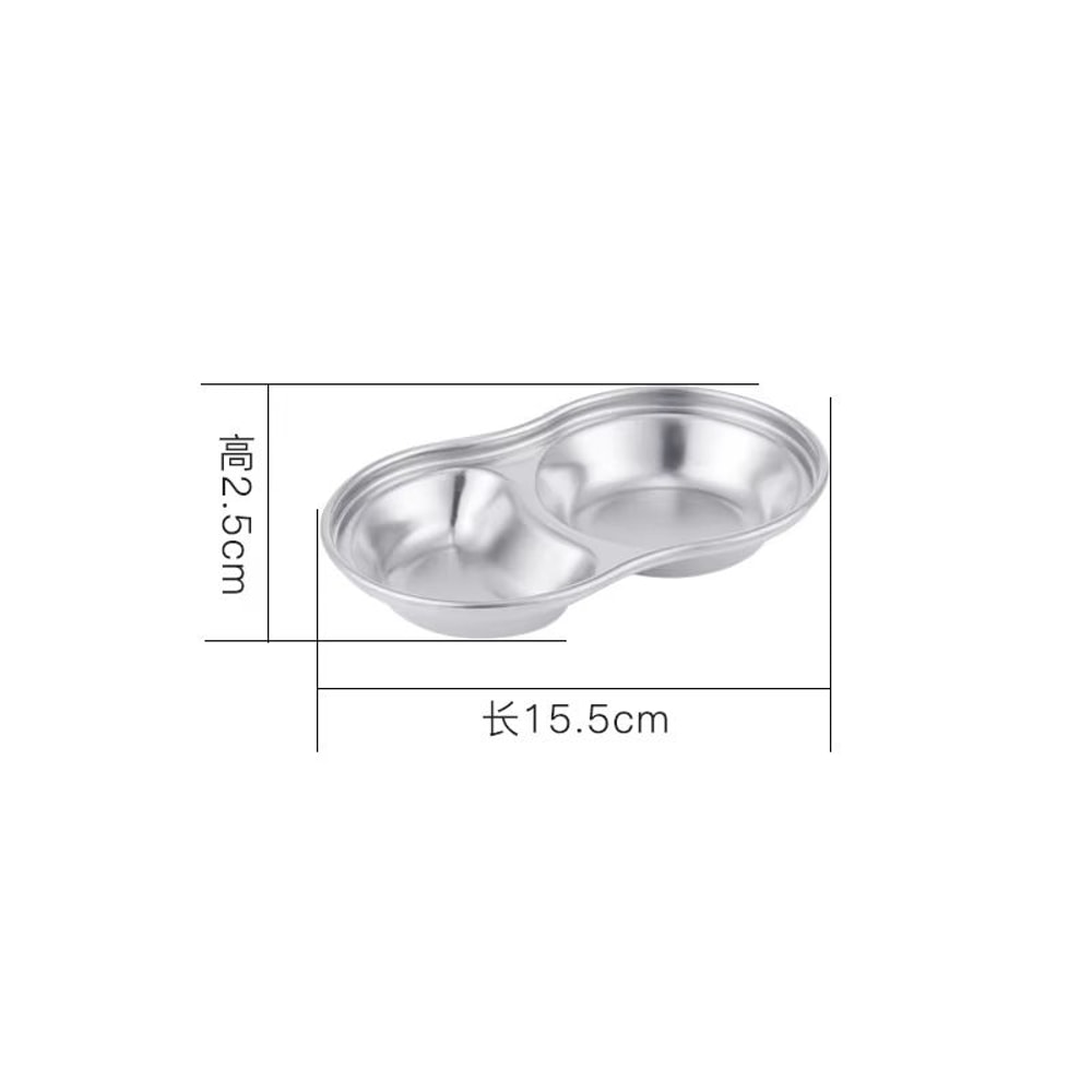 304 Stainless Steel KoreanStyle Dinner Plate And Multifunctional Sauce Serving Dish 5