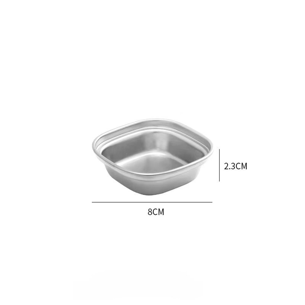 304 Stainless Steel KoreanStyle Dinner Plate And Multifunctional Sauce Serving Dish 6