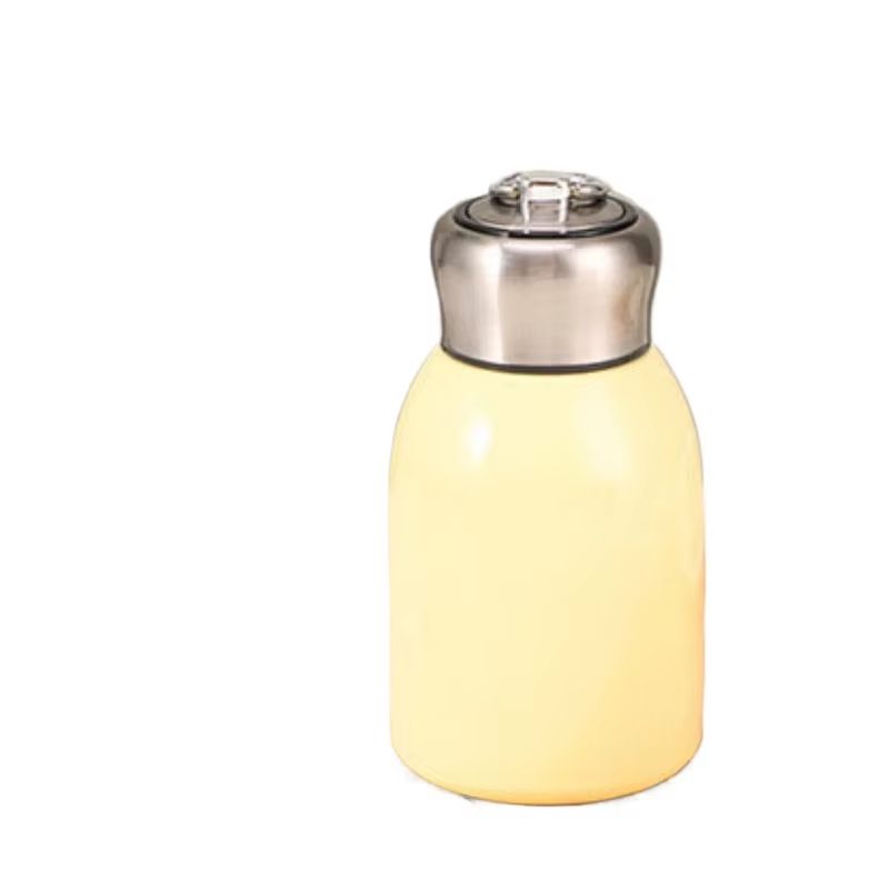 HighValue Mini Chubby Big Belly 304 Stainless Steel Vacuum Thermos Cup With Carrying Ring 300ml 101 9